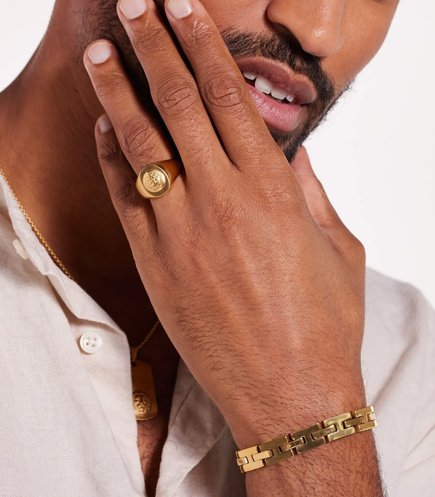 Clearance Ring Staal - goudkleurig Heren Ringen