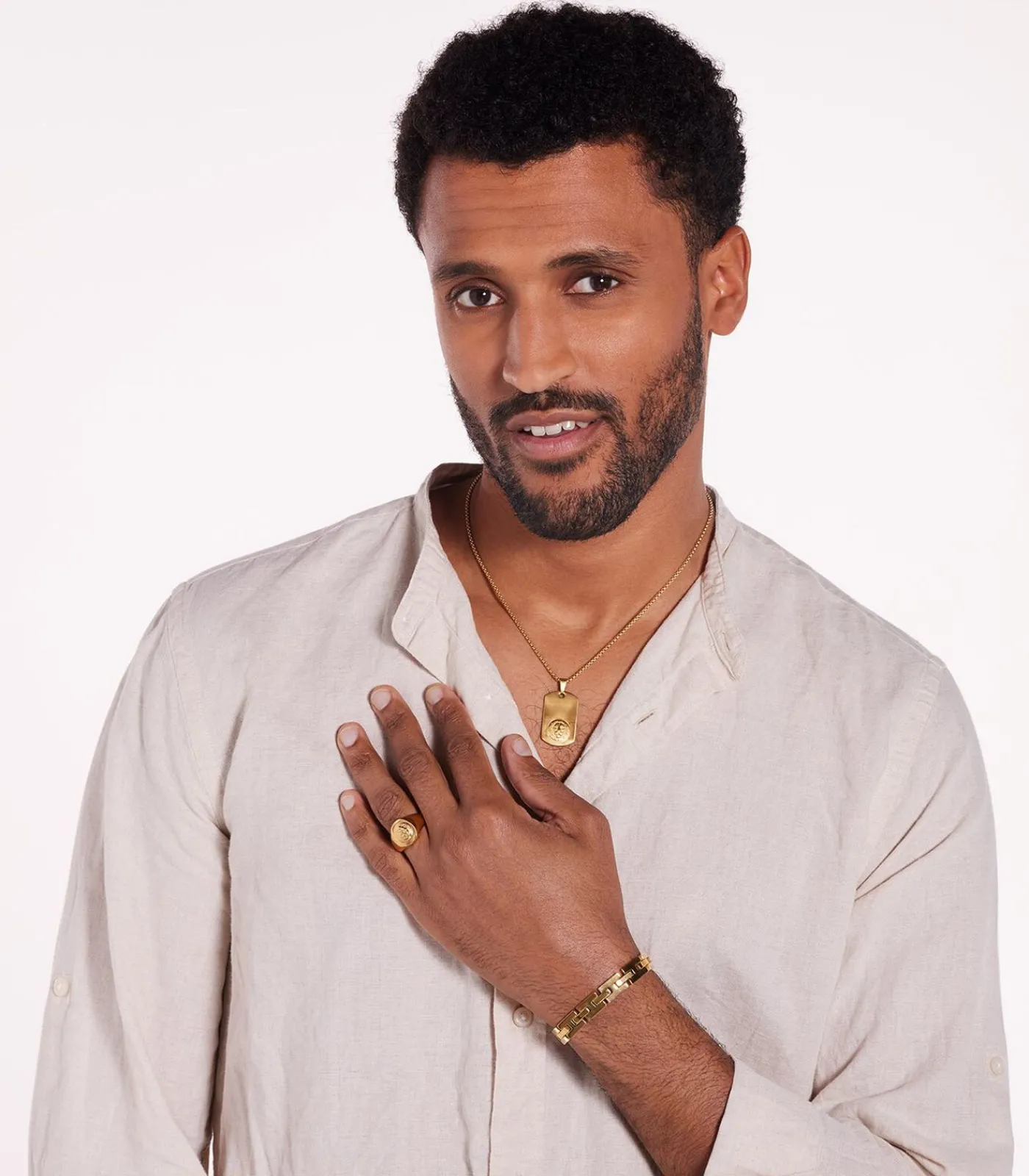 Clearance Ring Staal - goudkleurig Heren Ringen