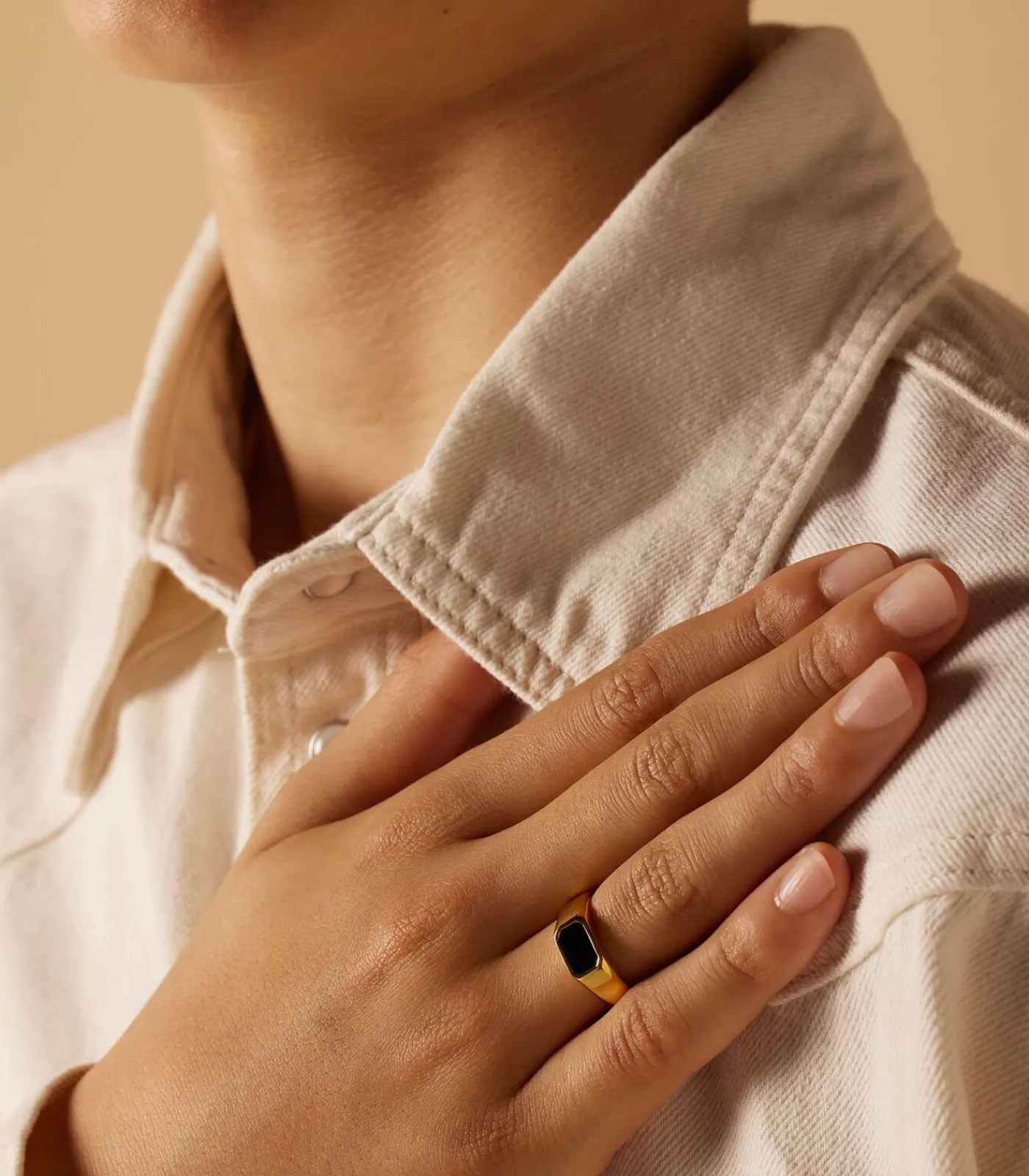 DAMES Lucardi Ring Staal - Goudkleurig