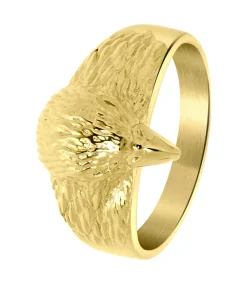 Heren Lucardi Ring Staal - goudkleurig