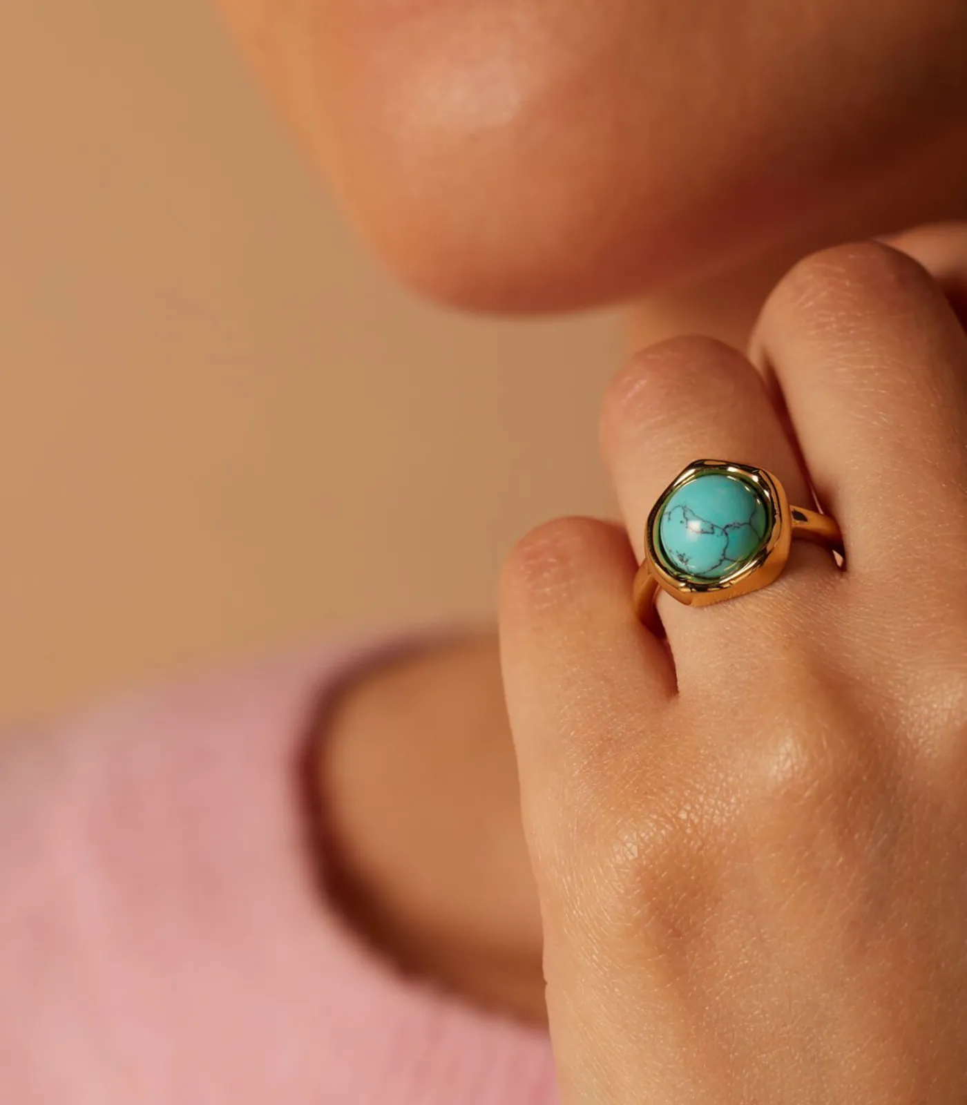 Clearance Ring Staal - Goudkleurig DAMES Ringen