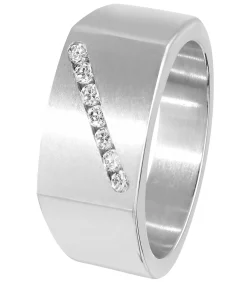 Outlet Ring Staal - zilverkleurig Heren Ringen