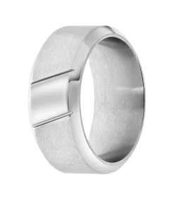 Outlet Ring Staal - zilverkleurig Heren Ringen