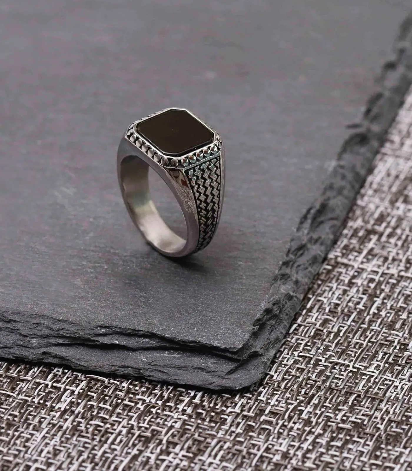 Heren Lucardi Ring Staal - zilverkleurig