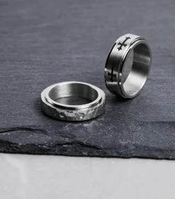 Heren Lucardi Ring Staal - zilverkleurig