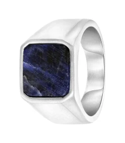 Heren Lucardi Ring Staal - zilverkleurig