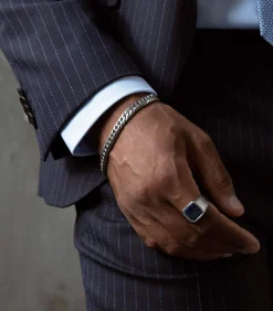 Heren Lucardi Ring Staal - zilverkleurig