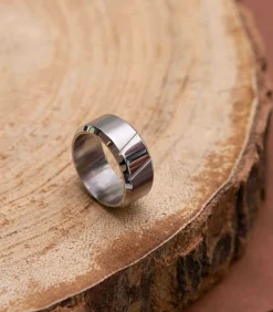 Heren Lucardi Ring Staal - zilverkleurig