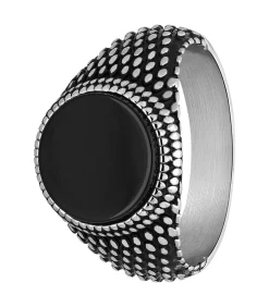 Heren Lucardi Ring Staal - Zilverkleurig