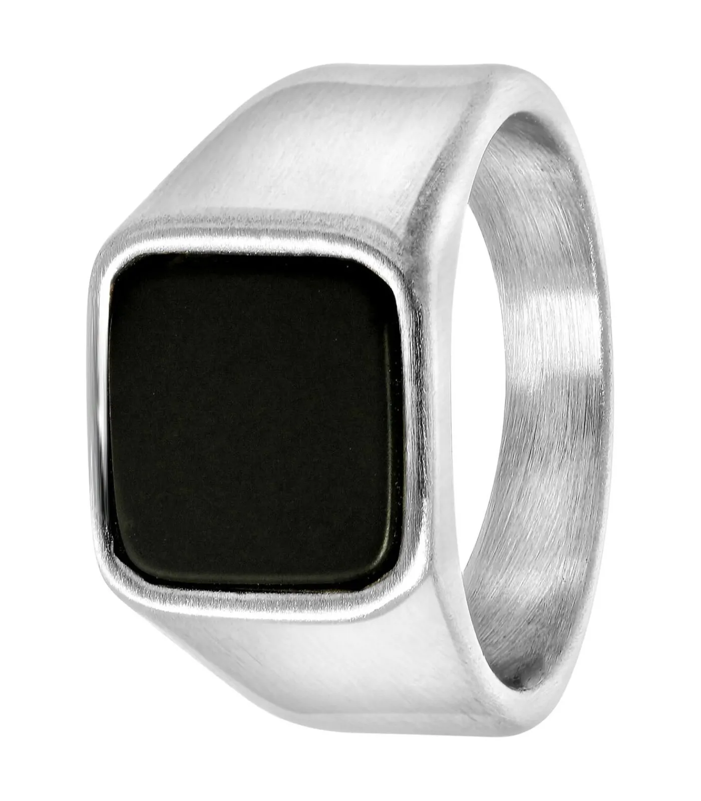 Heren Lucardi Ring Staal - zilverkleurig