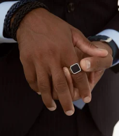 Heren Lucardi Ring Staal - zilverkleurig