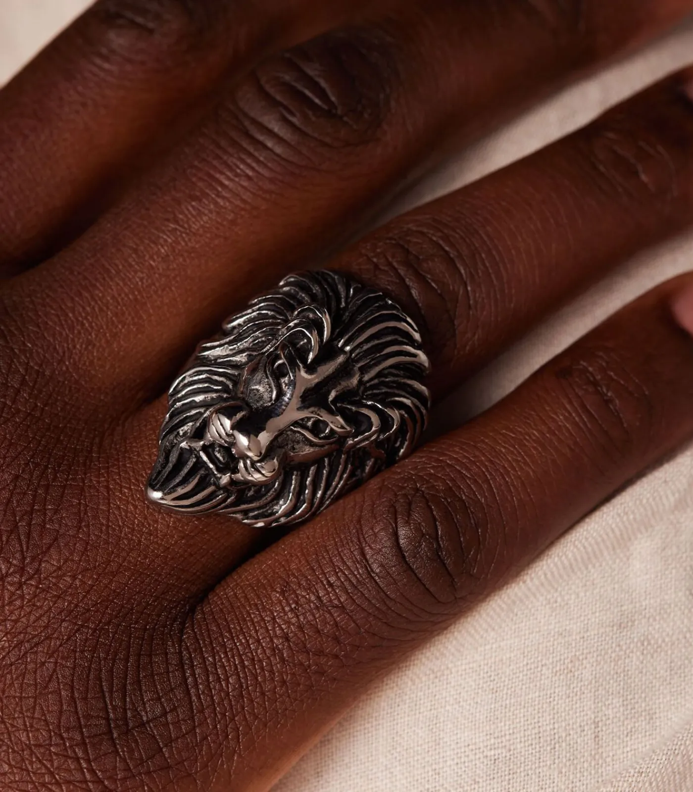 Heren Lucardi Ring Staal - Zilverkleurig