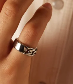 DAMES Lucardi Ring Staal - Zilverkleurig