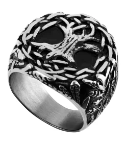 Heren Lucardi Ring Staal - Zilverkleurig