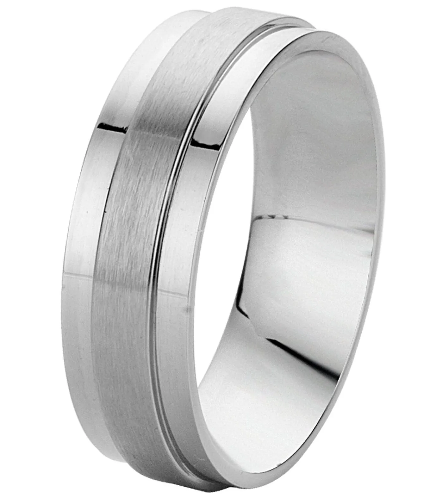 Heren Lucardi Ring Staal - zilverkleurig