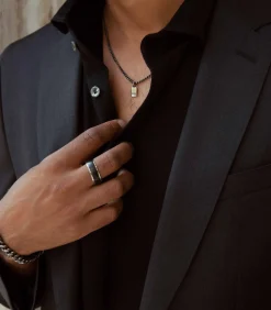 Heren Lucardi Ring Staal - zilverkleurig