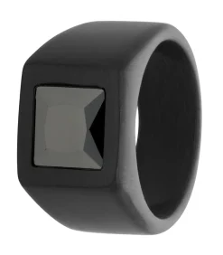 Heren Lucardi Ring Staal - zilverkleurig