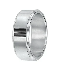 Heren Lucardi Ring Staal - zilverkleurig