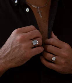 Heren Lucardi Ring Zilver