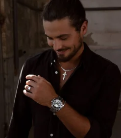 Heren Lucardi Ring Zilver