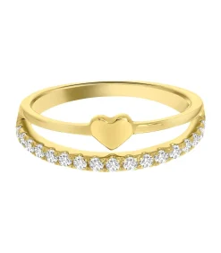 DAMES Lucardi Ring Zilver - goudkleurig