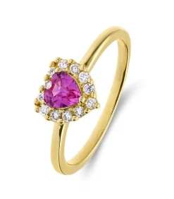 DAMES Lucardi Ring Zilver - Goudkleurig