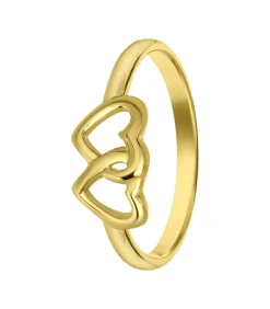 DAMES Lucardi Ring Zilver - goudkleurig