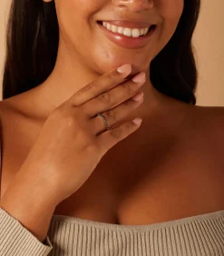 DAMES Lucardi Ring Zilver - Goudkleurig