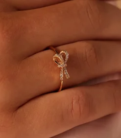 Hot Ring Zilver - Strikje DAMES Ringen