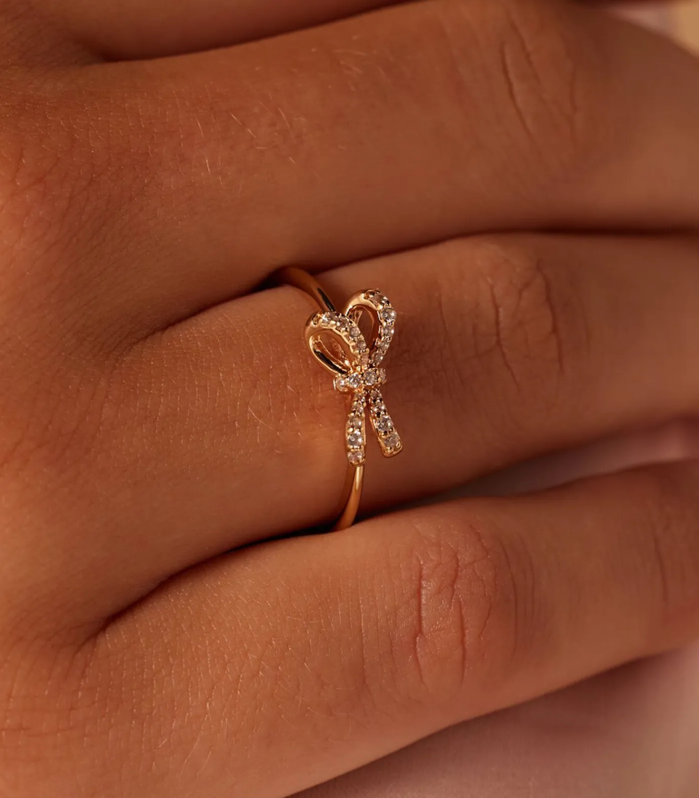 Hot Ring Zilver - Strikje DAMES Ringen