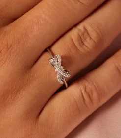 Ring Zilver - Strikje DAMES Ringen