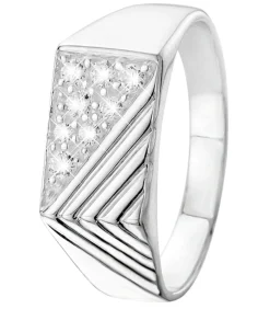 Heren Lucardi Ring Zilver - zilverkleurig