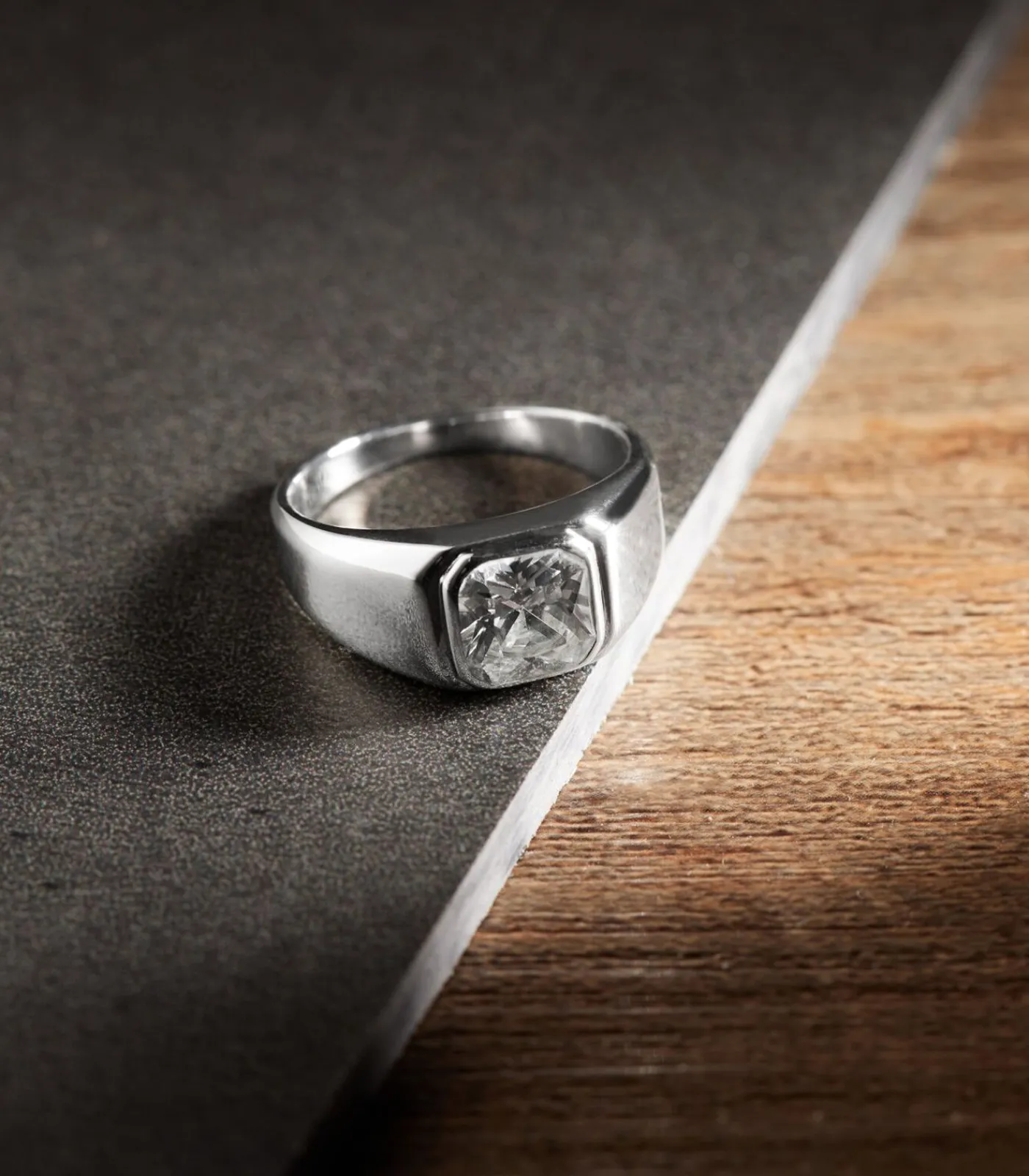 Heren Lucardi Ring Zilver - zilverkleurig