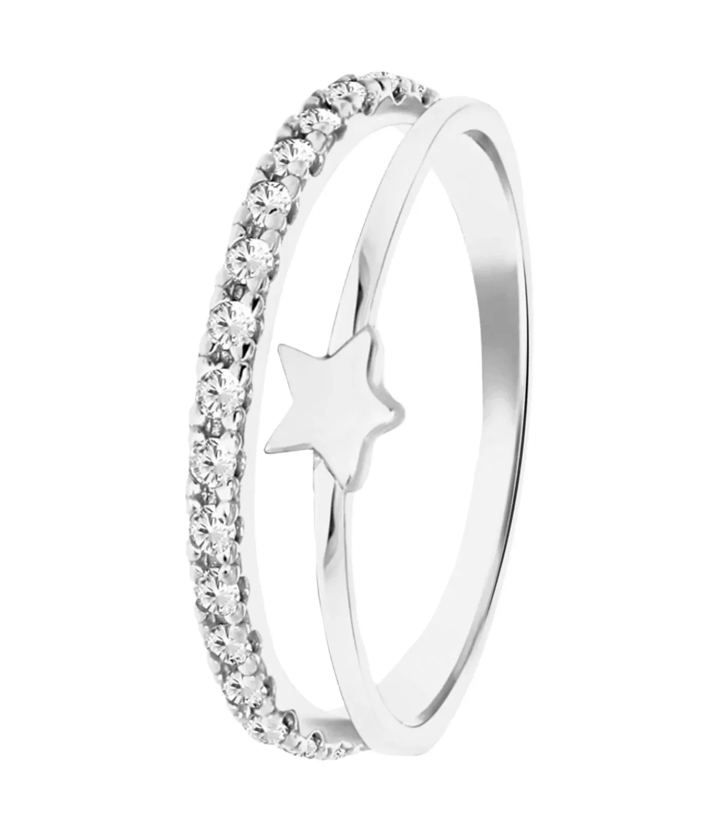 DAMES Lucardi Ring Zilver - zilverkleurig