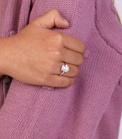 DAMES Lucardi Ring Zilver - zilverkleurig