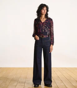 Outlet Rode leren riem met ovale gesp DAMES Riemen