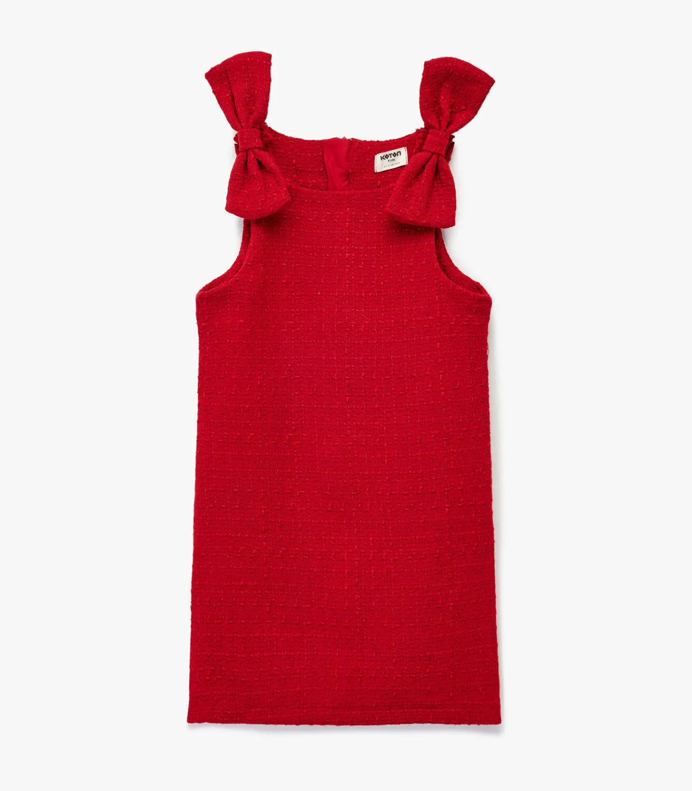 Online Rode Mouwloze Kinderjurk met Strikdetails Kinderen Kleedjes