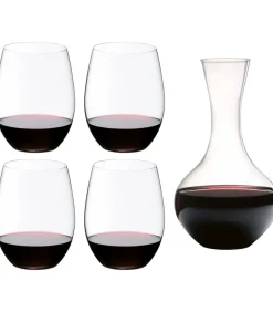Clearance Rode Wijnglazenset O Wine - 4 stuks met Decanteerkaraf Glazen & Karaffen
