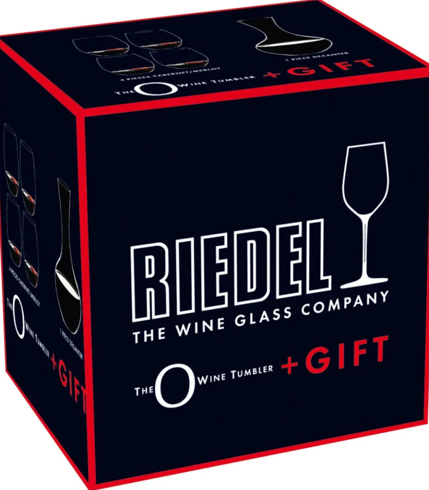 Clearance Rode Wijnglazenset O Wine - 4 stuks met Decanteerkaraf Glazen & Karaffen