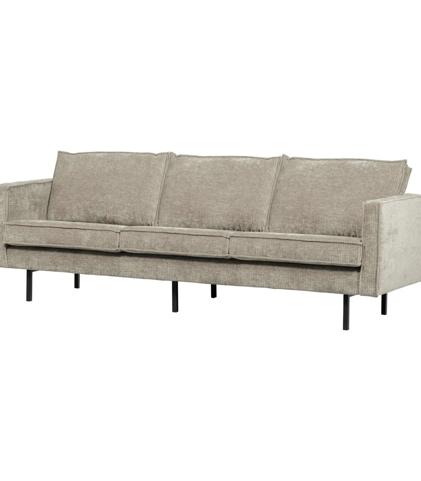 Best Rodeo Zits Bank - Ribstof - Donkerzand - 85x277x86 Zetels