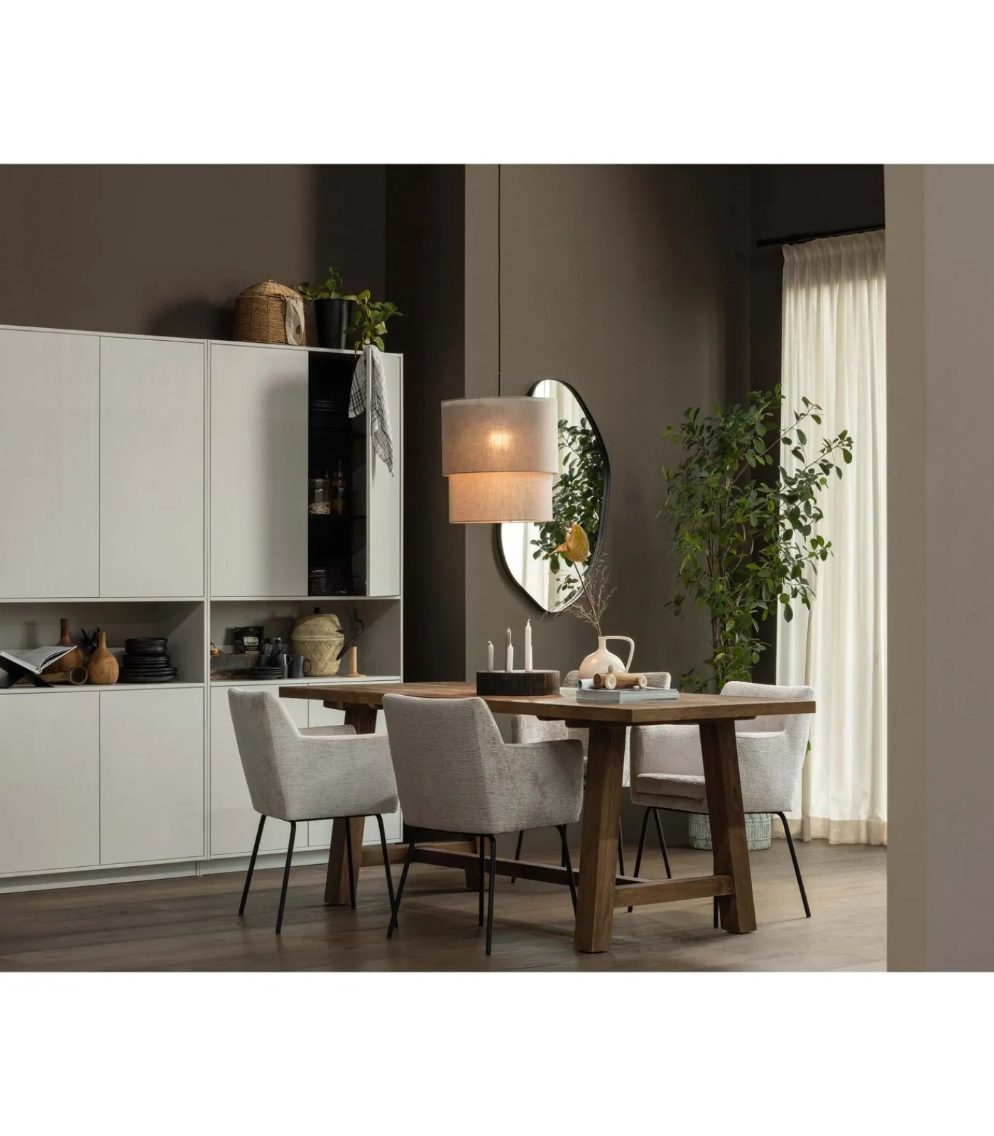 Online Romee Organische Spiegel - Metaal - Zwart - 100x70x4 Spiegels