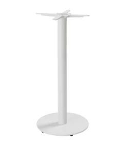 Oviala Ronde hoge tafel 60 cm met wit onderstel en wit marmeren blad