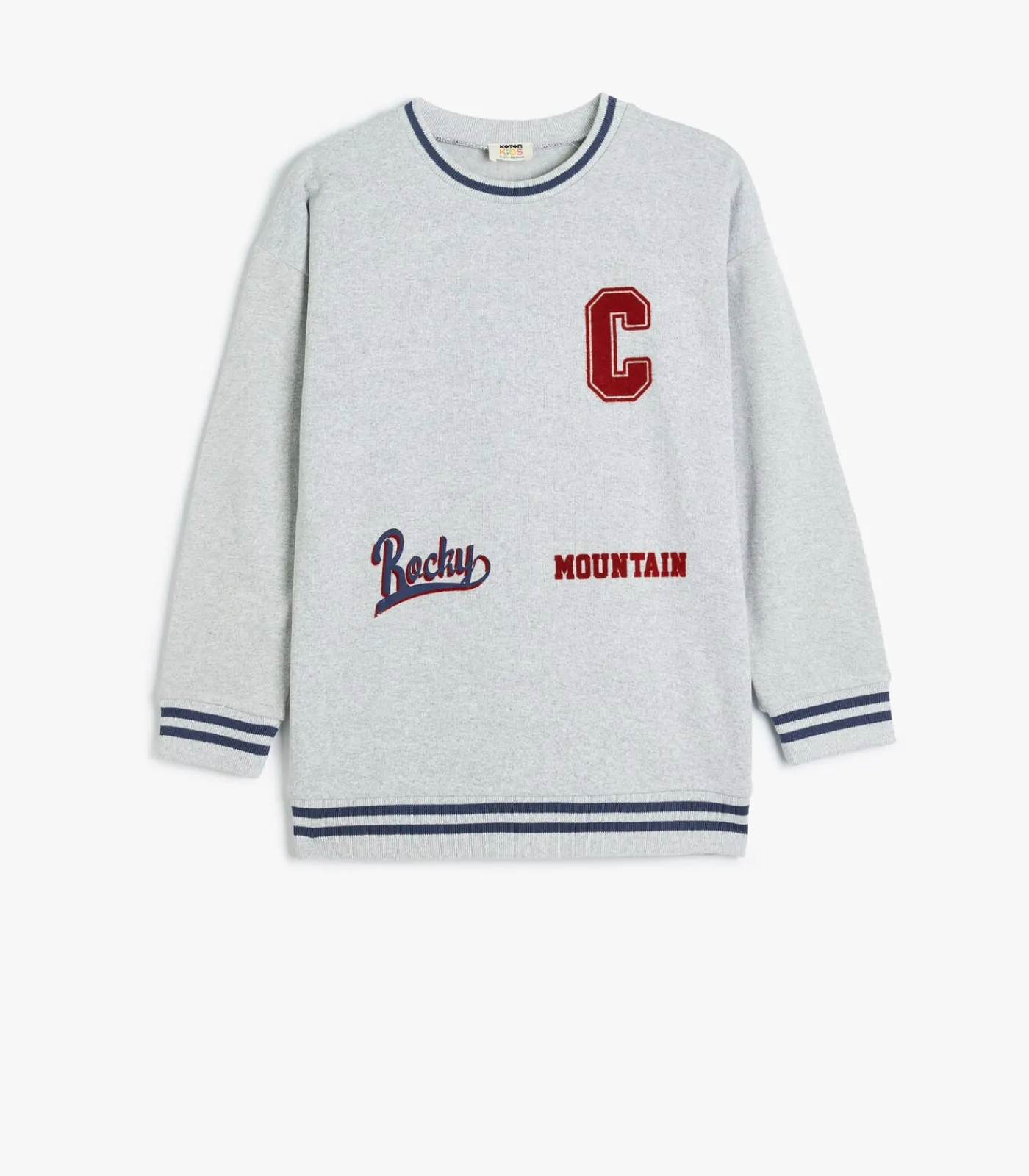 Hot Ronde kraag Applique Gedetailleerd Sweatshirt Kinderen Truien & Vesten