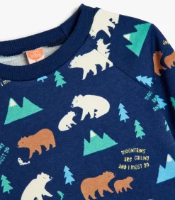 Kinderen Koton Ronde kraag Drukknoop gedetailleerd Sweatshirt