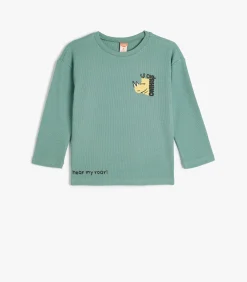 Kinderen Koton Ronde kraag Lange mouw T-shirt