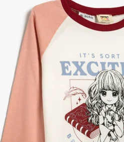 Kinderen Koton Ronde kraag Lange mouw T-shirt