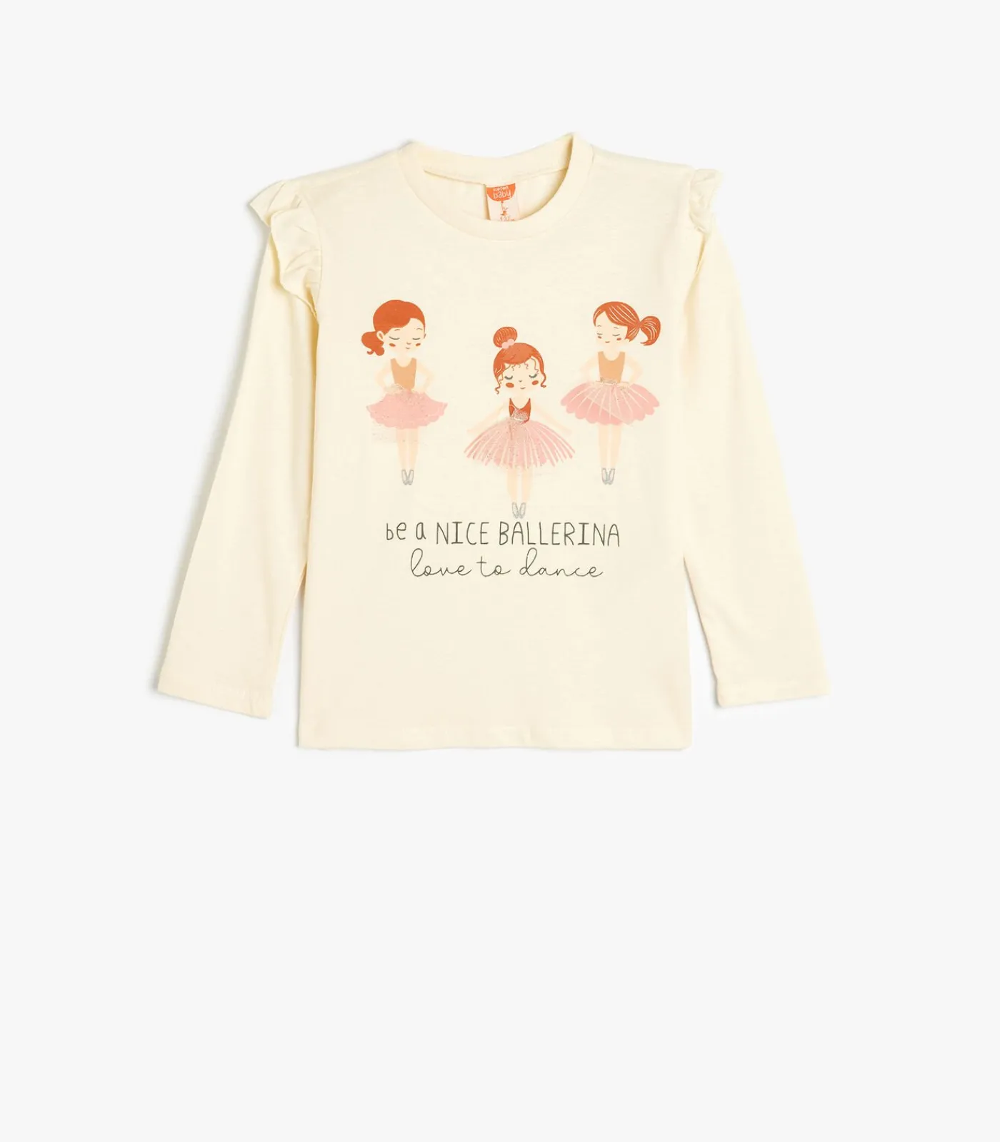 Kinderen Koton Ronde kraag Lange mouw T-shirt