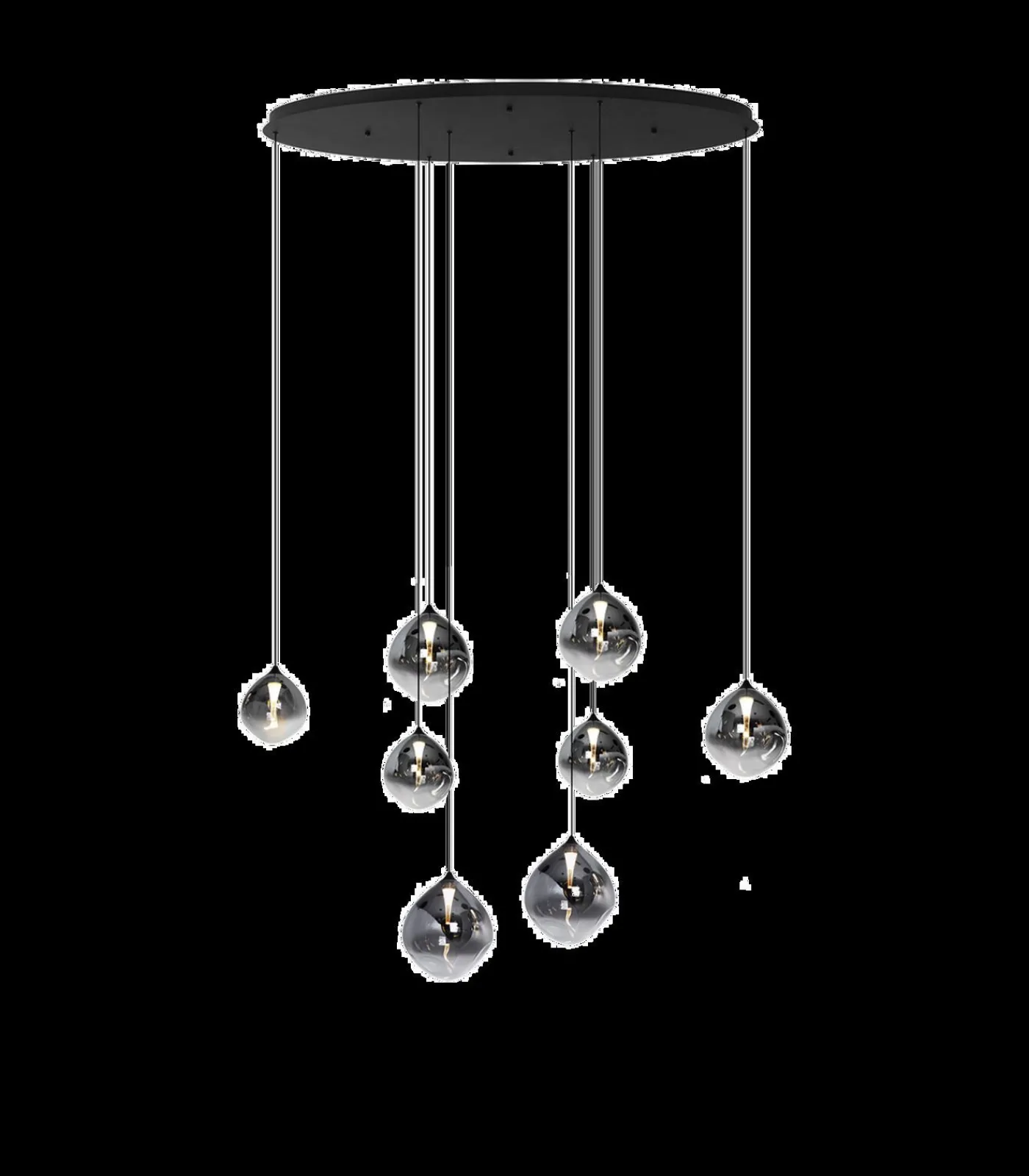 Rosado 8 - Hanglamp - Zwart Hanglampen