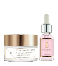 New Rose Blossom Glow Gezichtsolie + Hyaluronzuur & Collageen Dagcrème Gezicht Sets