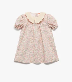 Kinderen Koton Roze Babyjurk Korte Mouwen Bloemenprint